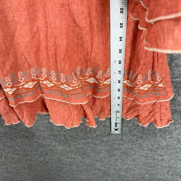 Monoreno Dress Women S Small Pink Geometric Shift Short Round Neck Long Sleeve - Picture 5 of 6